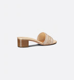 Dway Sleek Heeled Slide – the embroidered upper, with its'CHRISTIAN'signature makes it an immediate – LUX VERSE Luxury Designer Fashion Outlet
