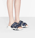 D-Wander Oblique Slide – the D-Wander slide is a hybrid design combining both sneaker and sandal – LUX VERSE Luxury Designer Fashion Outlet