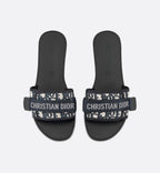 Evolution Trendy Slide – the adjustable nylon strap features a'CHRISTIAN'signature, covering a deep blue – LUX VERSE Luxury Designer Fashion Outlet
