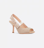 Heeled Slingback Sandal – the heeled slingback sandal is a prime example of savoir-faire made in sand pink – LUX VERSE Luxury Designer Fashion Outlet