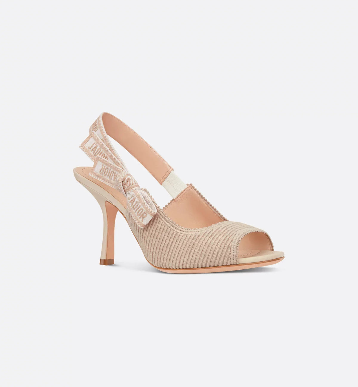 Heeled Slingback Sandal – the heeled slingback sandal is a prime example of savoir-faire made in sand pink – LUX VERSE Luxury Designer Fashion Outlet