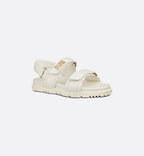 DIORACT Lambskin Sandal – scratch straps further enhanced by a gold-finish metal signature on the upper band – LUX VERSE Luxury Designer Fashion Outlet