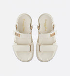 DIORACT Lambskin Sandal – scratch straps further enhanced by a gold-finish metal signature on the upper band – LUX VERSE Luxury Designer Fashion Outlet