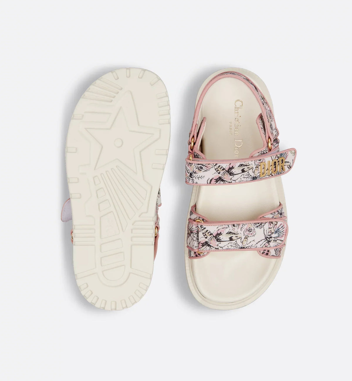 Camouflage Motif Sandal – the sandal showcases a modern silhouette in technical fabric adorned with the white – LUX VERSE Luxury Designer Fashion Outlet