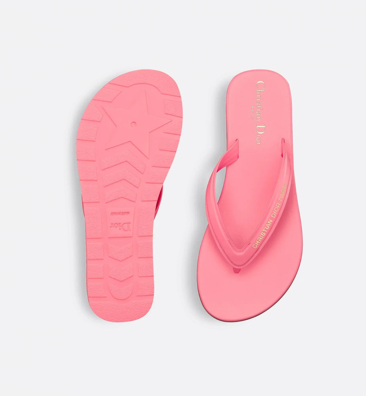 Gold-Tone Thong Sandals – the platform silhouette is crafted in candy pink leather-effect fabric, while – LUX VERSE Luxury Designer Fashion Outlet