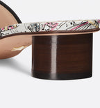 Dway Modern Heeled Slide – the Dway heeled slide is a hallmark and timeless design adorned with the white – LUX VERSE Luxury Designer Fashion Outlet