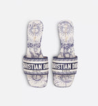 Dway Heeled Embroidered Cotton Slide – the cotton upper, embroidered with the Christian Paris signature, lends an instantly – LUX VERSE Luxury Designer Fashion Outlet