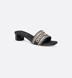 Dway Heeled Cotton Embroidered Slide – the Dway slide is a timeless, hallmark piece – LUX VERSE Luxury Designer Fashion Outlet