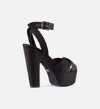 Muse Heeled Sandal – crafted in black satin, it is distinguished by a crossed effect on the front, while – LUX VERSE Luxury Designer Fashion Outlet