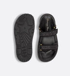 Cotton Black Sandal – the sandal has a modern silhouette in black cotton embroidered with tonal strass – LUX VERSE Luxury Designer Fashion Outlet