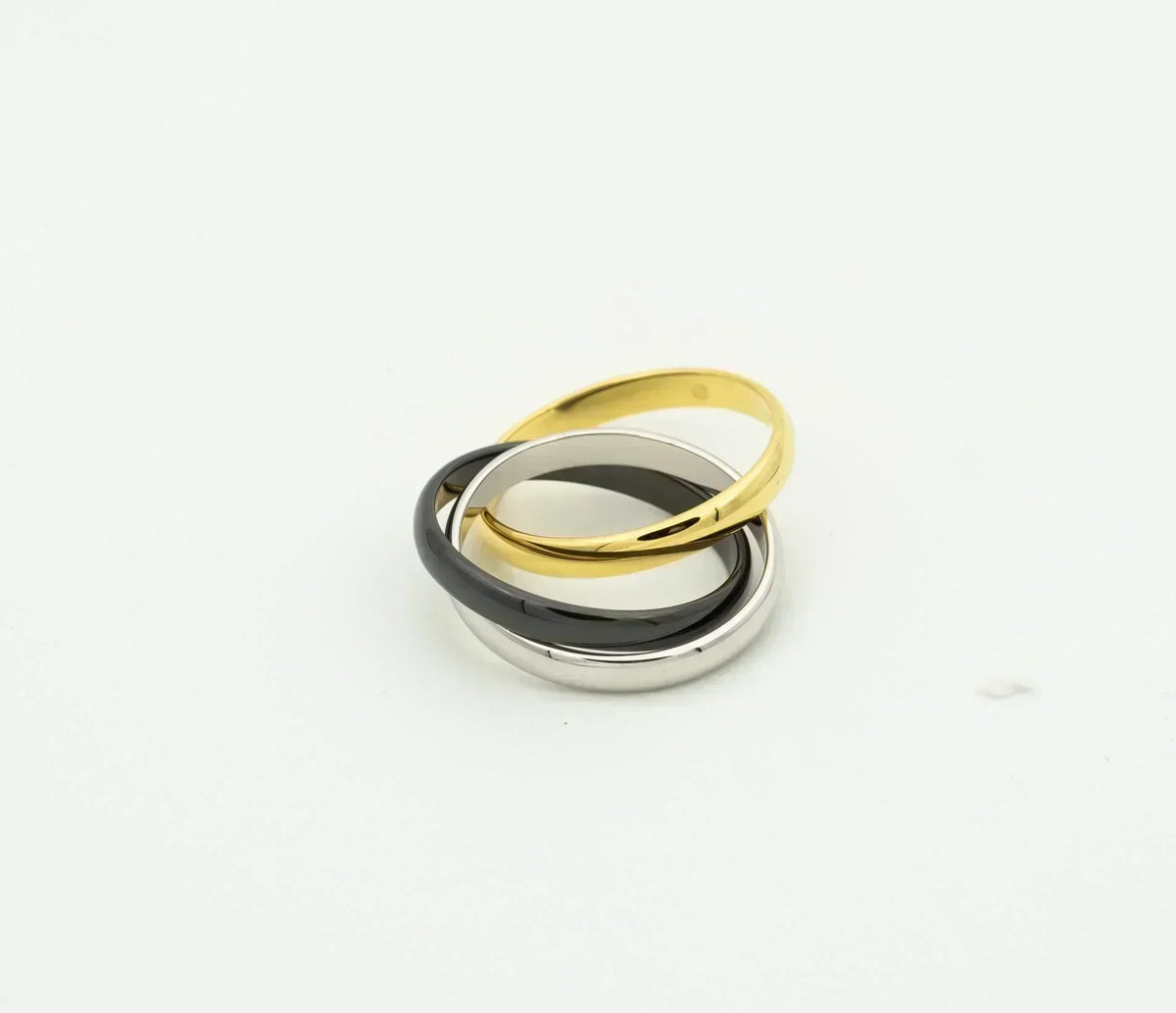 Trinity Ring Black Gold Silver – LUX VERSE Luxury Designer Fashion Outlet