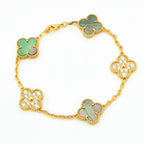 Clover 5 Motif Gray Mop Diamond Bracelet – LUX VERSE Luxury Designer Fashion Outlet