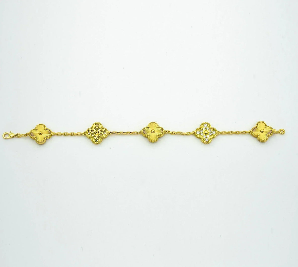 Clover 5 Motifs Laser Diamond Bracelet – LUX VERSE Luxury Designer Fashion Outlet