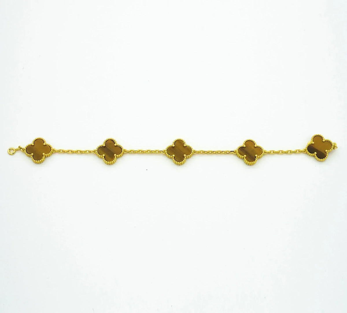 Clover  5 Motifs Tiger Eye Bracelet – LUX VERSE Luxury Designer Fashion Outlet