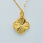Clover  Large 25mm Laser Necklace Gold – LUX VERSE Luxury Designer Fashion Outlet