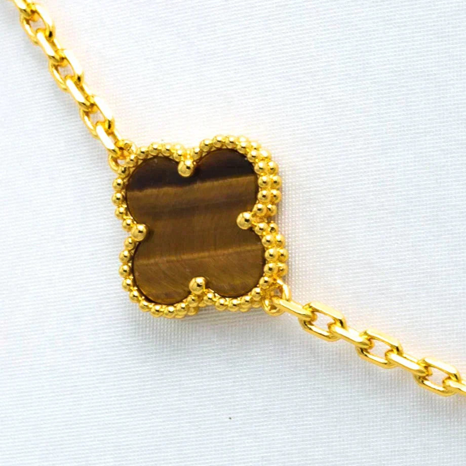 Clover Vintage Tiger Eye Necklace 10 Motifs – LUX VERSE Luxury Designer Fashion Outlet