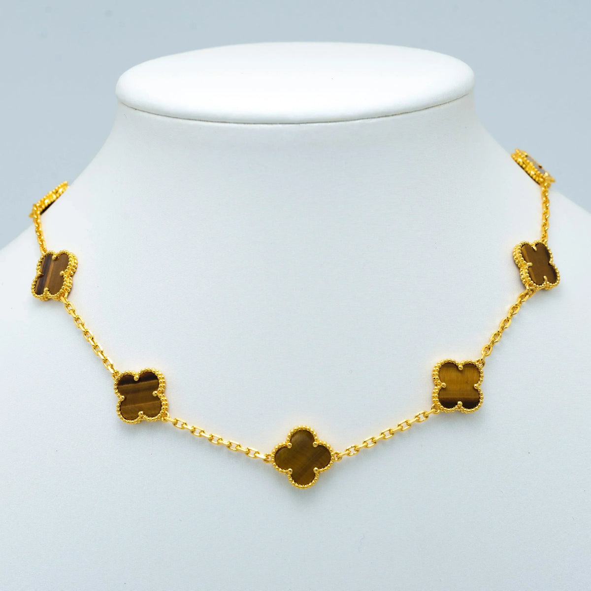 Clover Vintage Tiger Eye Necklace 10 Motifs – LUX VERSE Luxury Designer Fashion Outlet