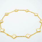 Clover Vintage White Mop Necklace 10 Motifs – LUX VERSE Luxury Designer Fashion Outlet