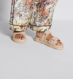 Cotton Canvas Sandal – the sandal presents a modern silhouette in cotton canvas with fringed edges – LUX VERSE Luxury Designer Fashion Outlet