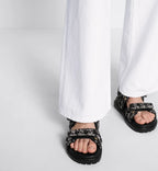 Houndstooth Tweed Sandal – the style features an anatomically shaped sole made with an ultra-lightweight – LUX VERSE Luxury Designer Fashion Outlet