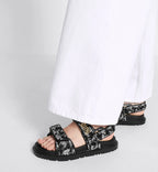 Houndstooth Tweed Sandal – the style features an anatomically shaped sole made with an ultra-lightweight – LUX VERSE Luxury Designer Fashion Outlet