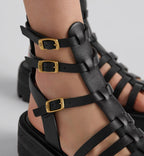 Bay Calfskin Platform Sandal – crafted in white calfskin, it showcases a series of buckled straps enhanced by – LUX VERSE Luxury Designer Fashion Outlet