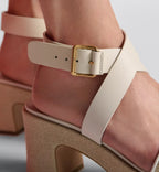 Dway Effortless Heeled Sandal – the natural raffia and white cotton upper is embroidered with the instantly – LUX VERSE Luxury Designer Fashion Outlet