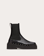 M-way Rockstud Beatle in Calfskin with Tone-on-tone Studs 50 Mm – rockstud M-Way Beatle boot in calfskin- Welt with tone-on-tone stud detail – LUX VERSE Luxury Designer Fashion Outlet