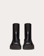 M-way Rockstud Beatle in Calfskin with Tone-on-tone Studs 50 Mm – rockstud M-Way Beatle boot in calfskin- Welt with tone-on-tone stud detail – LUX VERSE Luxury Designer Fashion Outlet