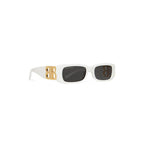 Women's Dynasty Rectangle Sunglasses – shape• Standard fit• Hidden hinges within the shiny gold BB logo• Lasered – LUX VERSE Luxury Designer Fashion Outlet