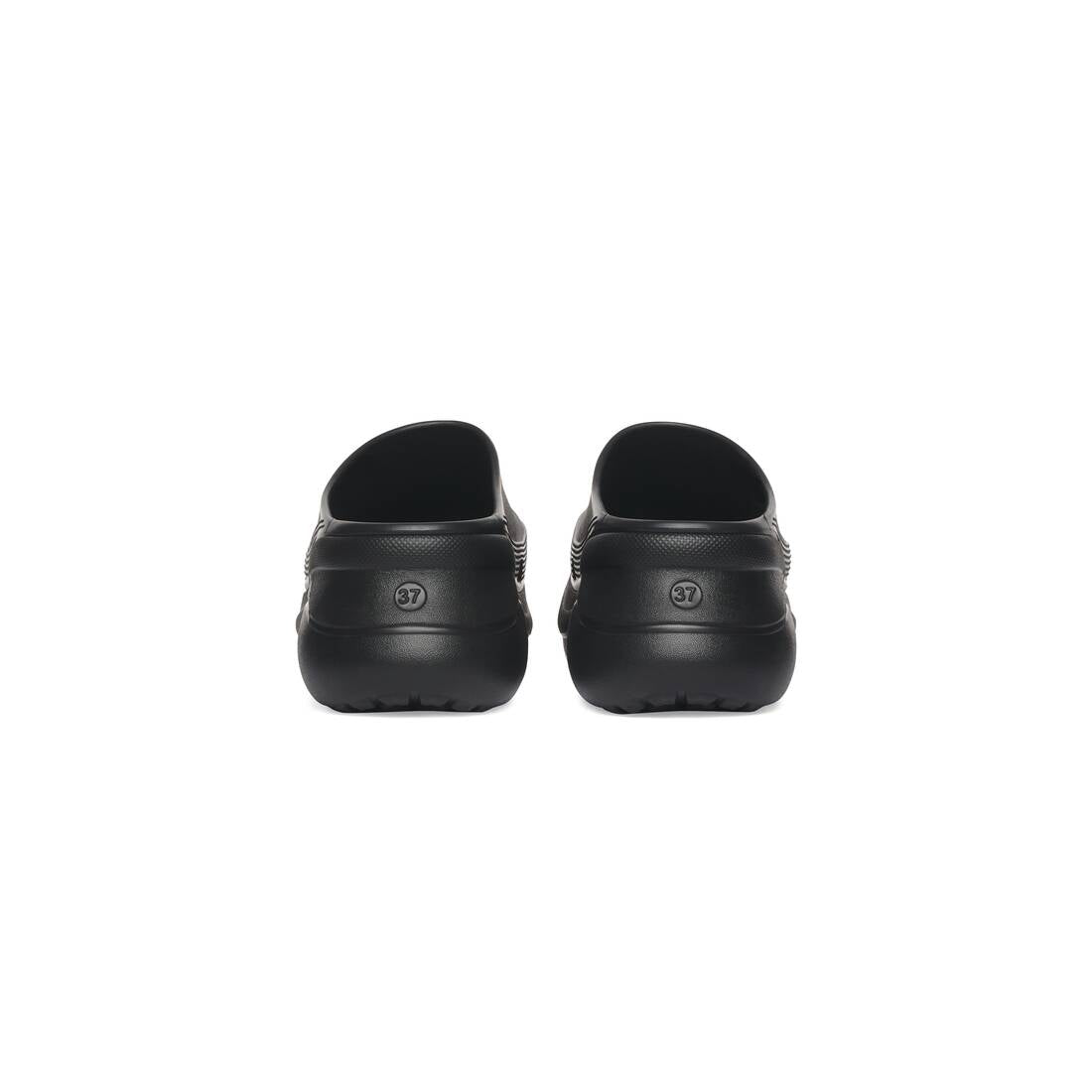 Women Mule In Black – 5mm arch• logo debossed on the upper• Embossed size at back• – LUX VERSE Luxury Designer Fashion Outlet