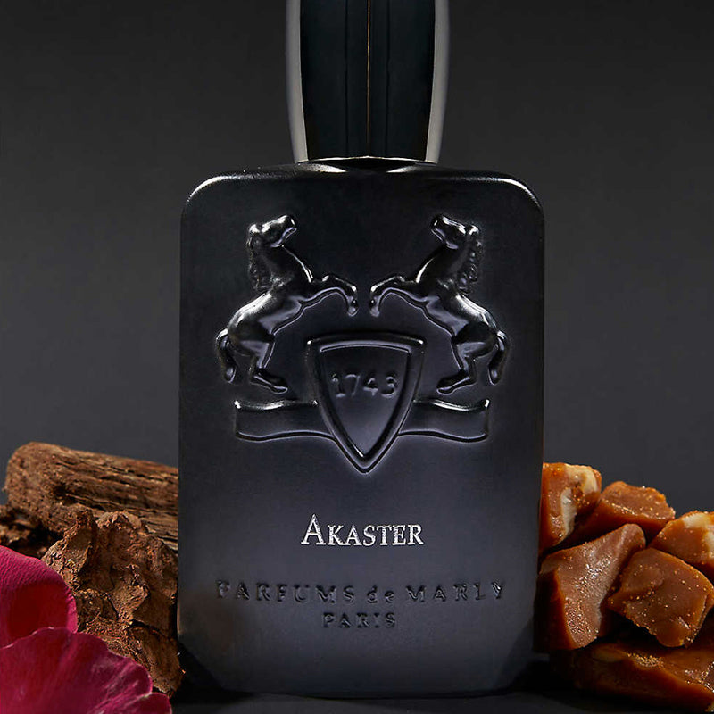 Akaster by Parfums de Marly EDP 4.2 oz for men – top notes are Cypress and Lemon; middle notes are Bulgarian Rose and African – LUX VERSE Luxury Designer Fashion Outlet