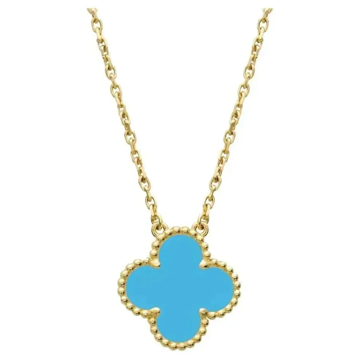 Clover 15mm Vintage Turquoise Necklace – LUX VERSE Luxury Designer Fashion Outlet