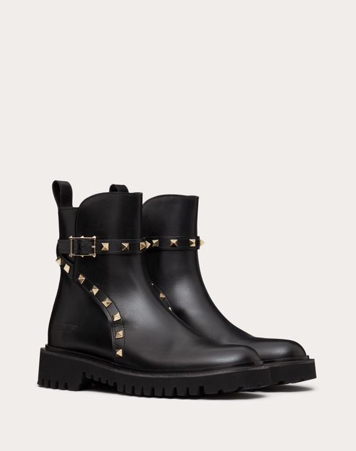 Rockstud Calfskin Ankle Boot 40 Mm – mm / 1"platform- Shaft height: 14 cm / 5.5"; Italian size 37 – LUX VERSE Luxury Designer Fashion Outlet