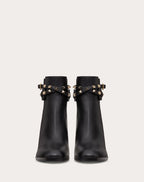 Rockstud Grainy Calfskin Ankle Boot 80 Mm – rockstud print calfskin ankle boot.- Platinum-finish studs- Tone-on-tone – LUX VERSE Luxury Designer Fashion Outlet