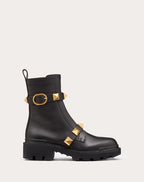 Roman Stud Calfskin Combat Boot 40mm – roman Stud combat boot in calfskin with straps embellished with maxi studs – LUX VERSE Luxury Designer Fashion Outlet