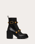 Roman Stud Calfskin Combat Boot 85mm – roman Stud combat boot in calfskin with straps embellished with maxi studs – LUX VERSE Luxury Designer Fashion Outlet