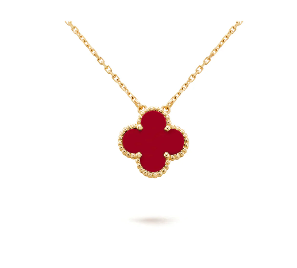 Clover 15mm Carnelian Single Flower Necklace – LUX VERSE Luxury Designer Fashion Outlet
