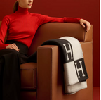 Avalon Classic Throw Blanket – Avalon Classic Throw Blanket Revealed by a hand-woven jacquard weave, – LUX VERSE Luxury Designer Fashion Outlet