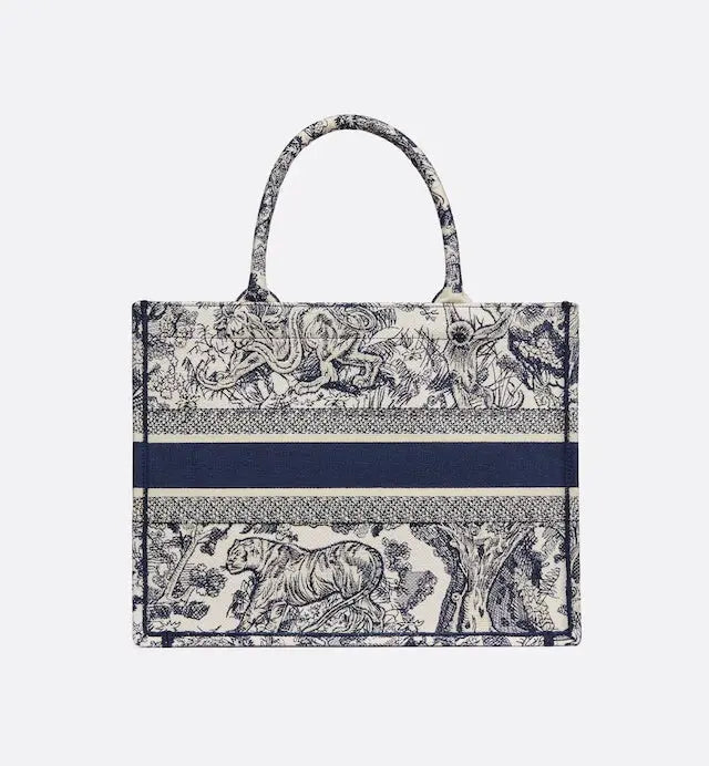 Medium Book Tote – designed to hold all the daily essentials, the style is fully embroidered with – LUX VERSE Luxury Designer Fashion Outlet