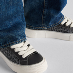 B33 Smooth Sneaker – crafted in smooth calfskin and Oblique jacquard, it is distinguished by a padded – LUX VERSE Luxury Designer Fashion Outlet