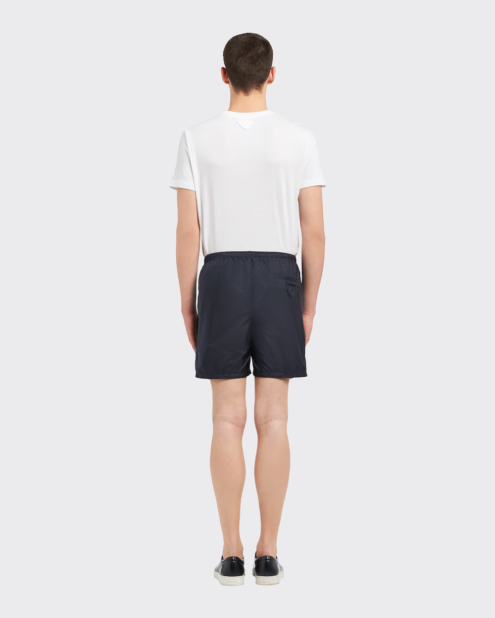 Re-Nylon swim trunks – elasticized drawstring at the waist Side pockets Small back pocket Fabric triangle – LUX VERSE Luxury Designer Fashion Outlet