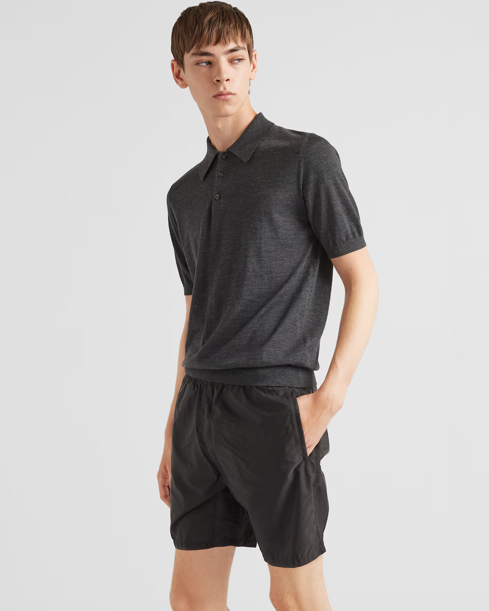 Re-Nylon swim trunks – made of innovative Re-Nylon, these swim trunks stand out for their sporty design – LUX VERSE Luxury Designer Fashion Outlet