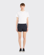 Nylon swim trunks – elasticized drawstring at the waist Side pockets Small back pocket Fabric triangle – LUX VERSE Luxury Designer Fashion Outlet