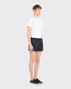 Nylon swim trunks – elasticized drawstring at the waist Side pockets Small back pocket Fabric triangle – LUX VERSE Luxury Designer Fashion Outlet