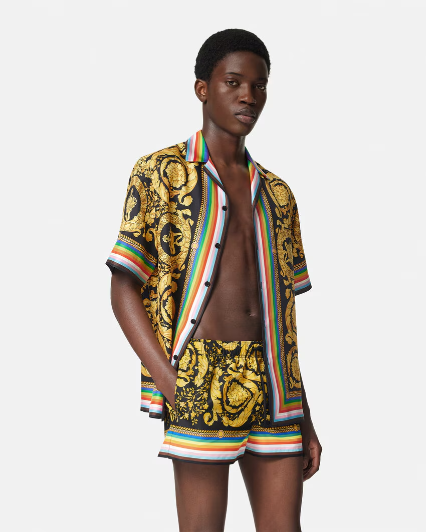 Pride Barocco Swim Shorts – for hygiene purposes we advise to try on this item with personal underwear – LUX VERSE Luxury Designer Fashion Outlet