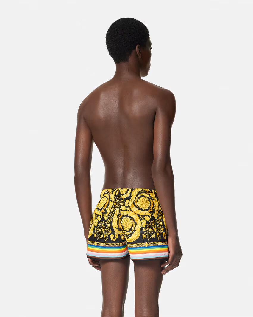 Pride Barocco Swim Shorts – for hygiene purposes we advise to try on this item with personal underwear – LUX VERSE Luxury Designer Fashion Outlet