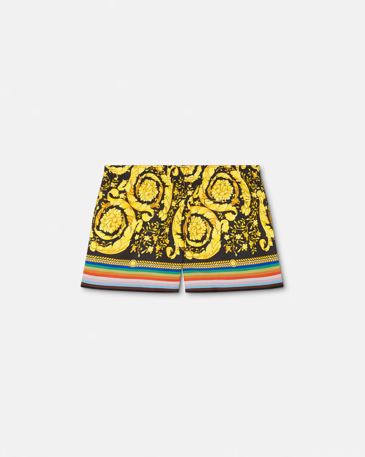 Pride Barocco Swim Shorts – these swim shorts combine the iconic Barocco print with the Progress Pride flag – LUX VERSE Luxury Designer Fashion Outlet