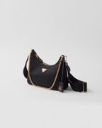 Re-Nylon bag – this versatile bag with Saffiano leather trim comes with a detachable pouch attached – LUX VERSE Luxury Designer Fashion Outlet