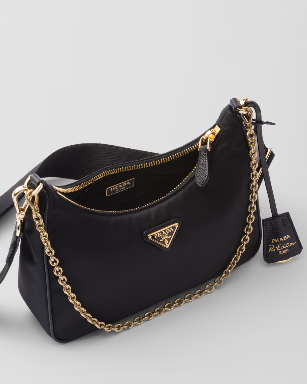 Re-Nylon bag – inspired by the iconic mini hobo bag, the Re-Edition 2005 shoulder bag is made of – LUX VERSE Luxury Designer Fashion Outlet